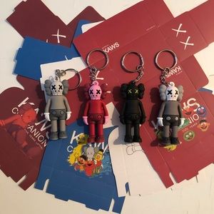 4 Kaws keychains
